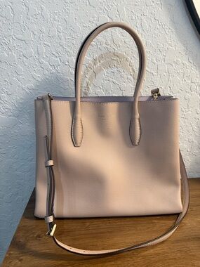 kate spade Pebbled Satchel in Blush Pink